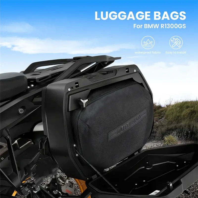 HGHO Motorcycle Suitcases Inner Bag Toolkit Side Case Pannier Saddle Bag Set For BMW R1300GS R 1300 GS 2023 2024 Accessories