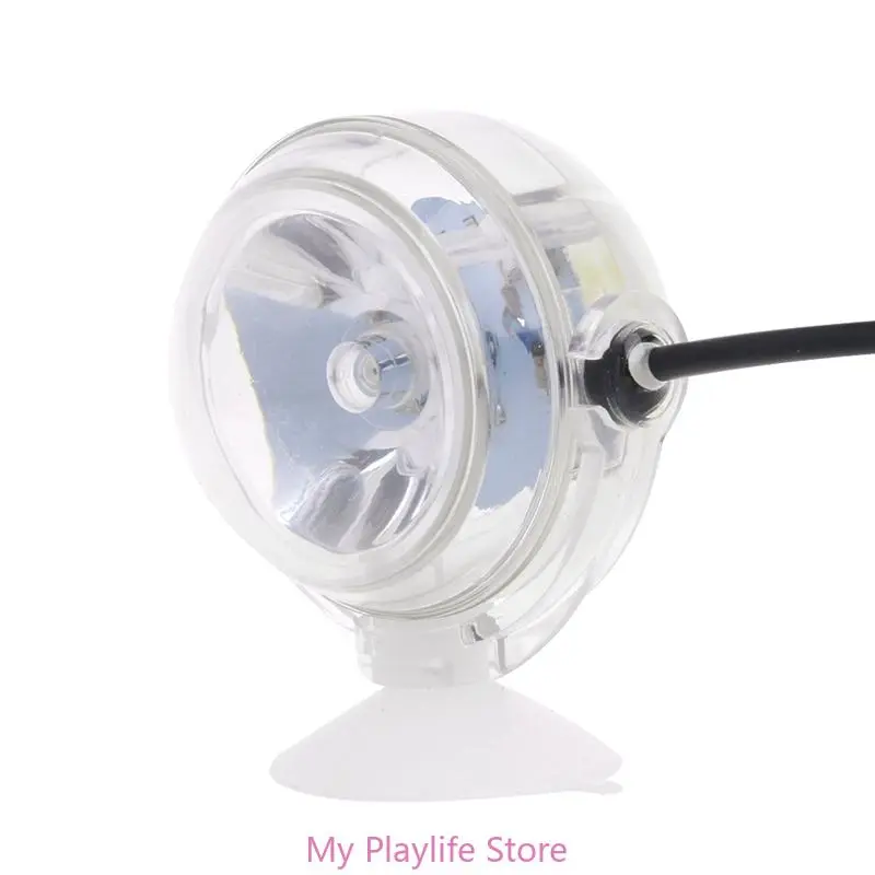 Aquarium LED Light Fish Tank Underwater Lighting Lights Waterproof Spotlight Mini Lamp with Suction Cup