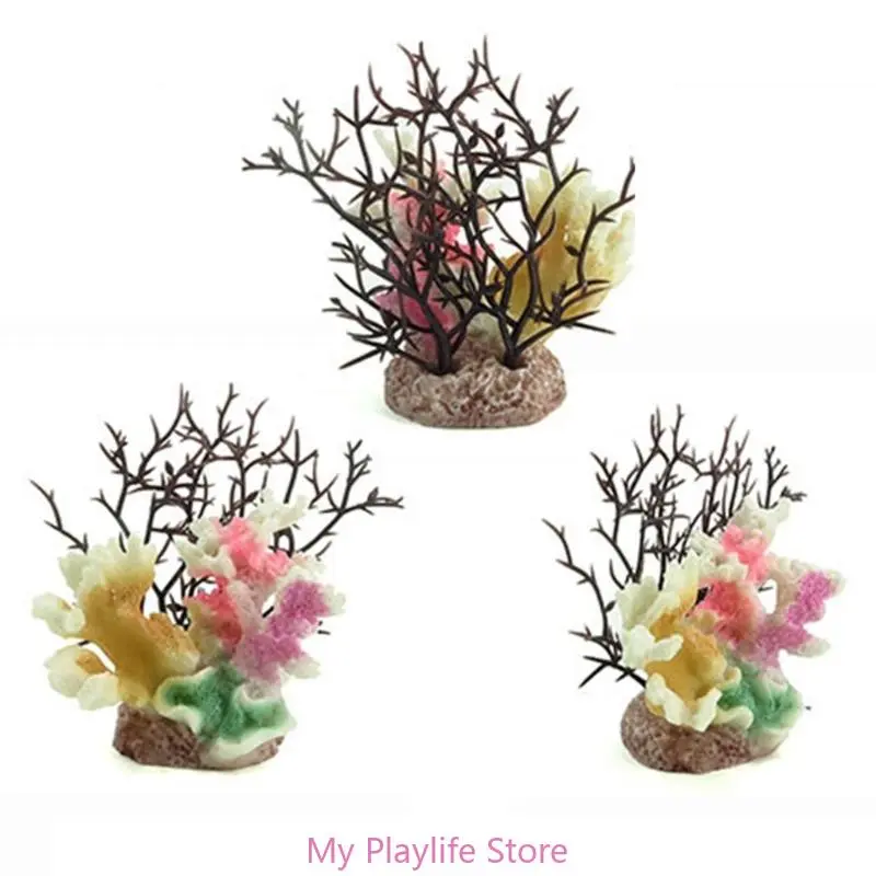 Exquisite Coral Crafts Simulation Coral Fish Tank Landscaped Decoration Colorful Aquarium Sea Creature Coral Shape