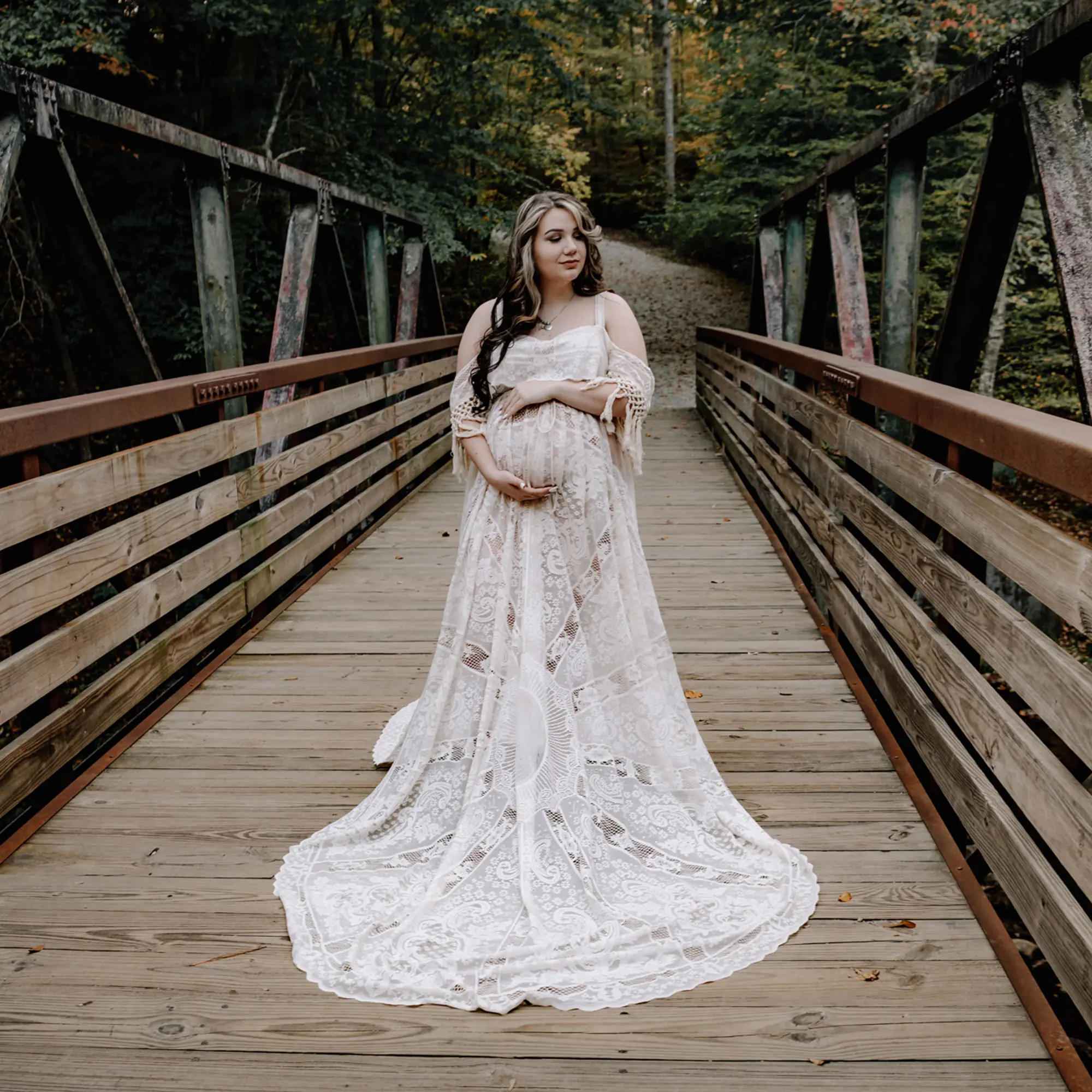 Lace Gown Maternity Photography Dresses Robe Pregnant Female Photo Shooting  Long Dress Evening Party Women Baby Shower Clothes