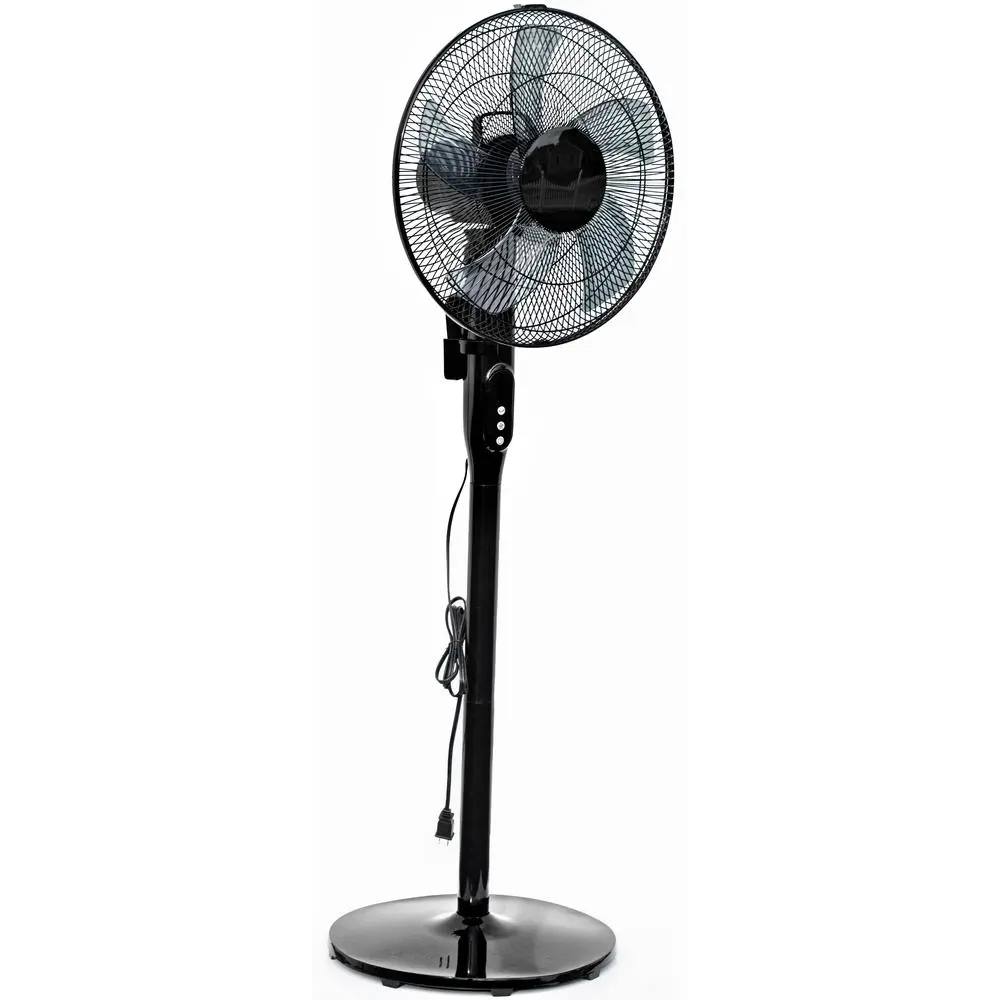 12-Speed Adjustable Height Quiet Pedestal Fan with Digital Display Remote Control 16 Inch Oscillating Indoor Timer Energy