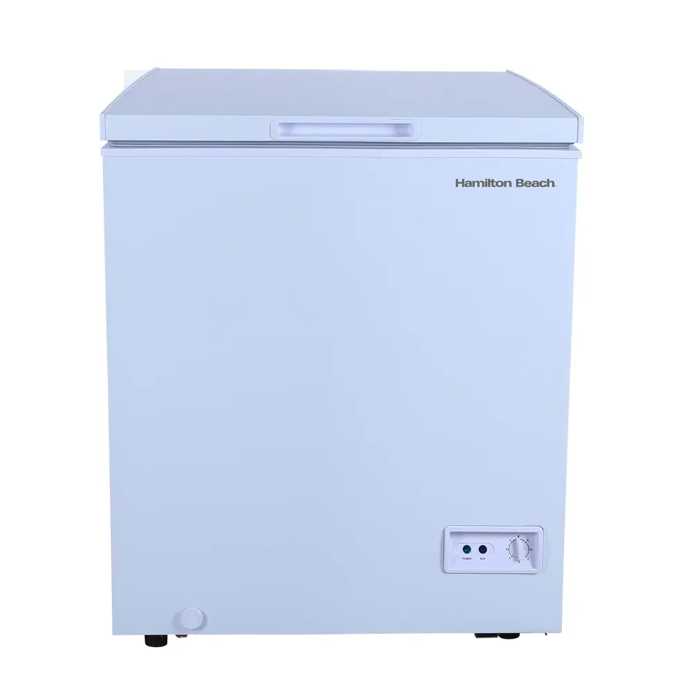 5.0 Cu Ft Chest Freezer Garage Ready Movable Basket Adjustable Temperature Control Easy Defrost Drain White Storage Solution