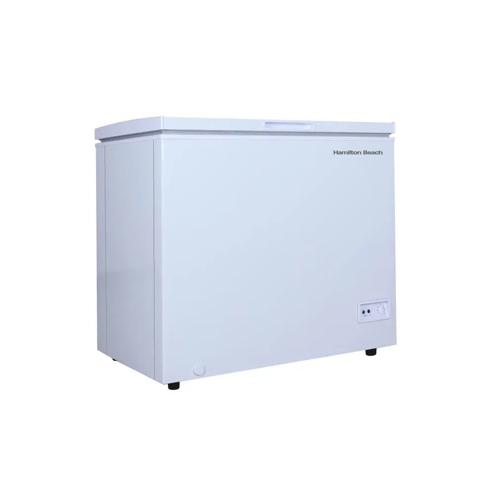 5.0 Cu Ft Chest Freezer Garage Ready Movable Basket Adjustable Temperature Control Easy Defrost Drain White Storage Solution