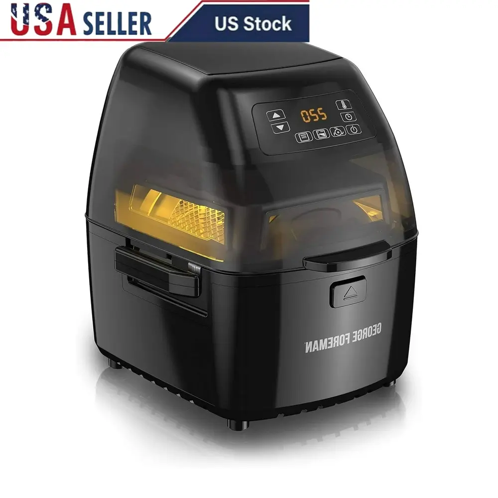 Twist N Crisp Air Fryer with Rotisserie 3L Capacity Rotating Basket Dishwasher-Safe Parts Digital Display Healthy Cooking 1230W
