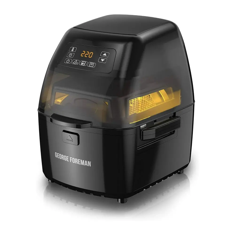 Twist N Crisp Air Fryer with Rotisserie 3L Capacity Rotating Basket Dishwasher-Safe Parts Digital Display Healthy Cooking 1230W