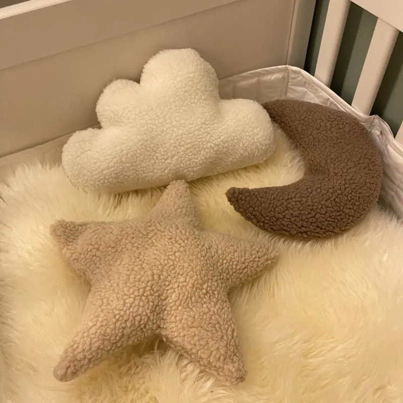 Newborn Photography Props Stuffed Moon Plush Pillow Soft Cushion Cloud Stuffed Plush Toys For Children Baby Kid Pillow Girl Gift