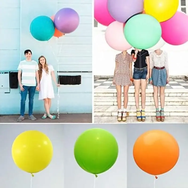 10pcs 36 Inch Giant Balloon Round Inflable Latex Jumbo Thick Balloons Wedding Party Decoration