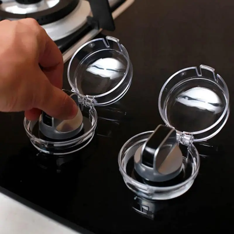 M76C 6 Pcs Gas Stove Knob Covers Baby Safety Oven Lock Lid Infant Child Protector Home Kitchen Switch for Protection