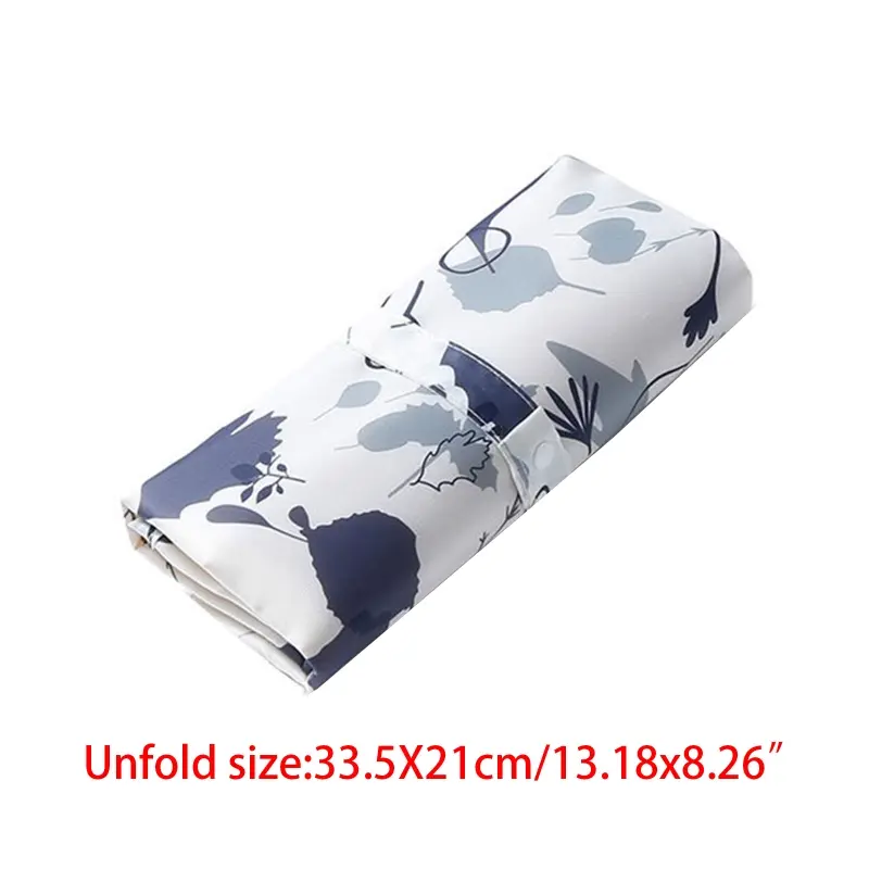 Portable Waterproof Diaper Changing Mat Nylon Foldable Nappy Pad Supplies for Baby Girls Boys Outdoor Traveling Washable Compact