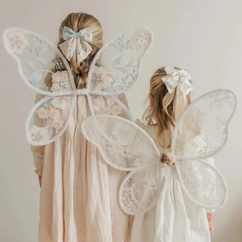 Kids Fairy Tale Props Butterfly Wing Child Lace Butterfly Wing Angelic Lace Wing for Children Photoshoots & Performances
