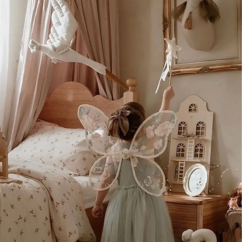 Kids Fairy Tale Props Butterfly Wing Child Lace Butterfly Wing Angelic Lace Wing for Children Photoshoots & Performances