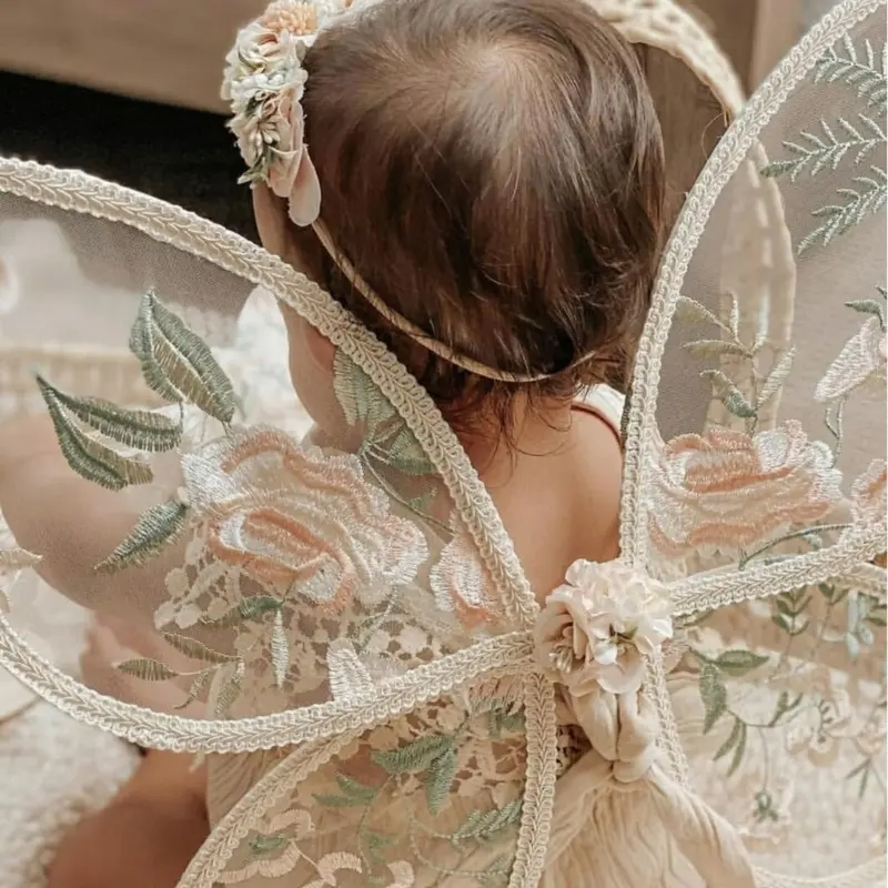 Kids Fairy Tale Props Butterfly Wing Child Lace Butterfly Wing Angelic Lace Wing for Children Photoshoots & Performances