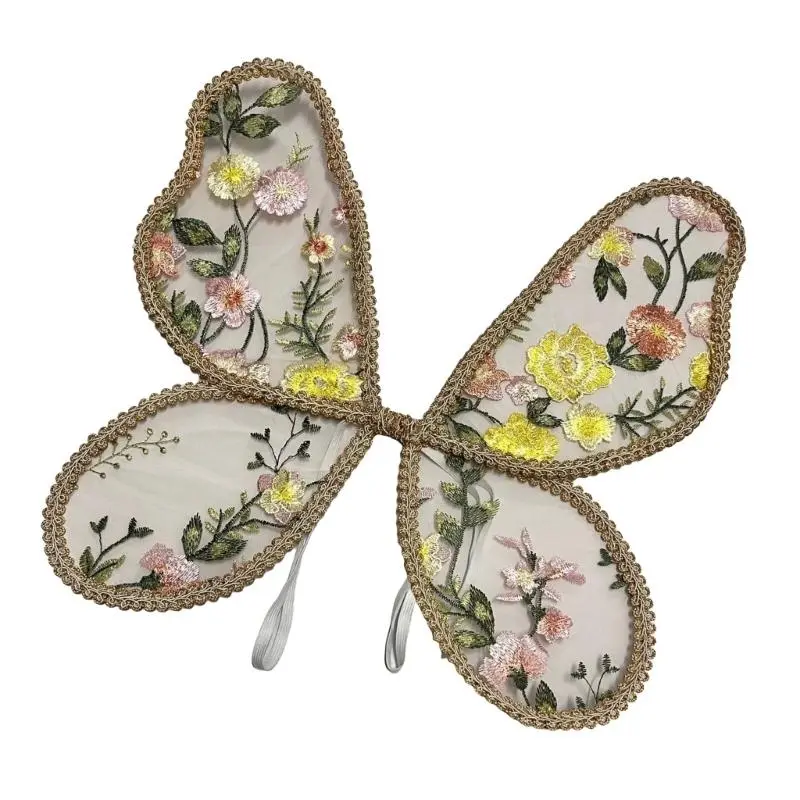 M76C Angelic Lace Wing Enchantes Lace Butterfly Wing Angel Themed Photoshoot Accessories for Children Imaginative Dressing Up