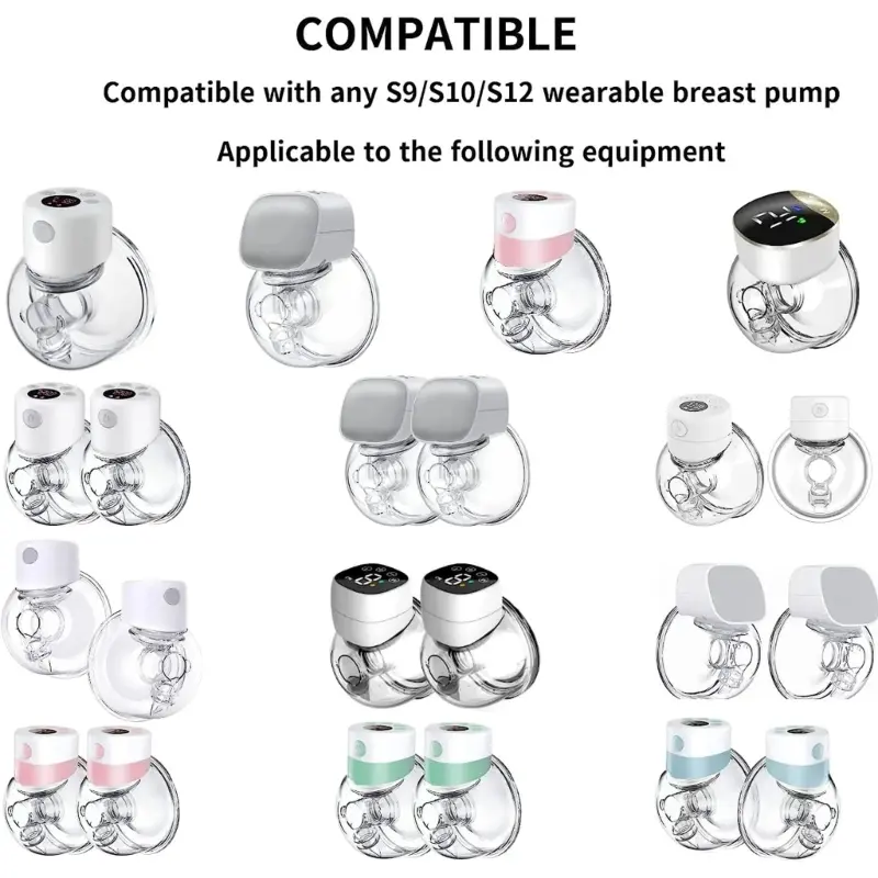 7Pcs /set for S12 Electric Breast Pump Replacement Accessory Silicone Horn Diaphragm Milk Collector Nursing Cup Duckbill Valves