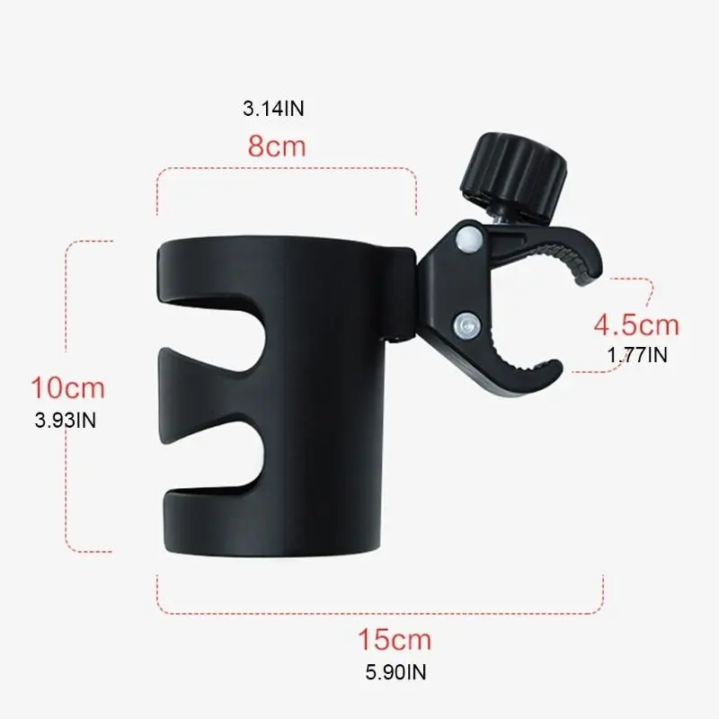 M76C Baby Stroller Cup Holder Universal 360 Rotatable Drink Bottle Rack for Pram Pushchair Wheelchair