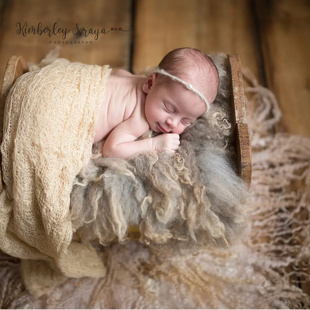 New 150x40CM Stretch Soft Knit Mohair Baby Wraps Newborn Photography Props Infant Photo Shoot Accessories Studio Background