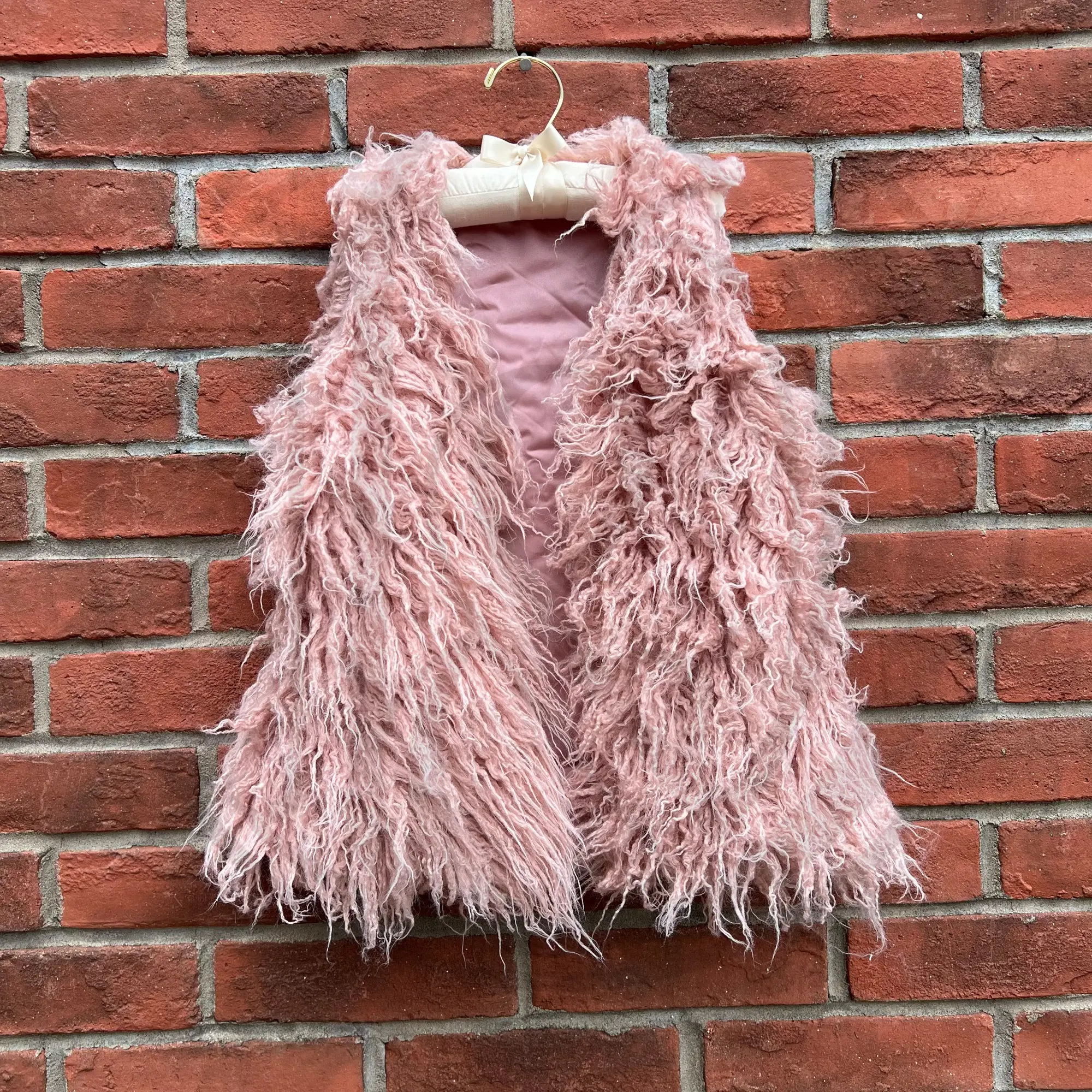3-6 Years Girl Boy Photography Clothes Faux Mongolian Fur Vests for Children Photo Shooting Clothing V Neck Sleeveless Waistcoat