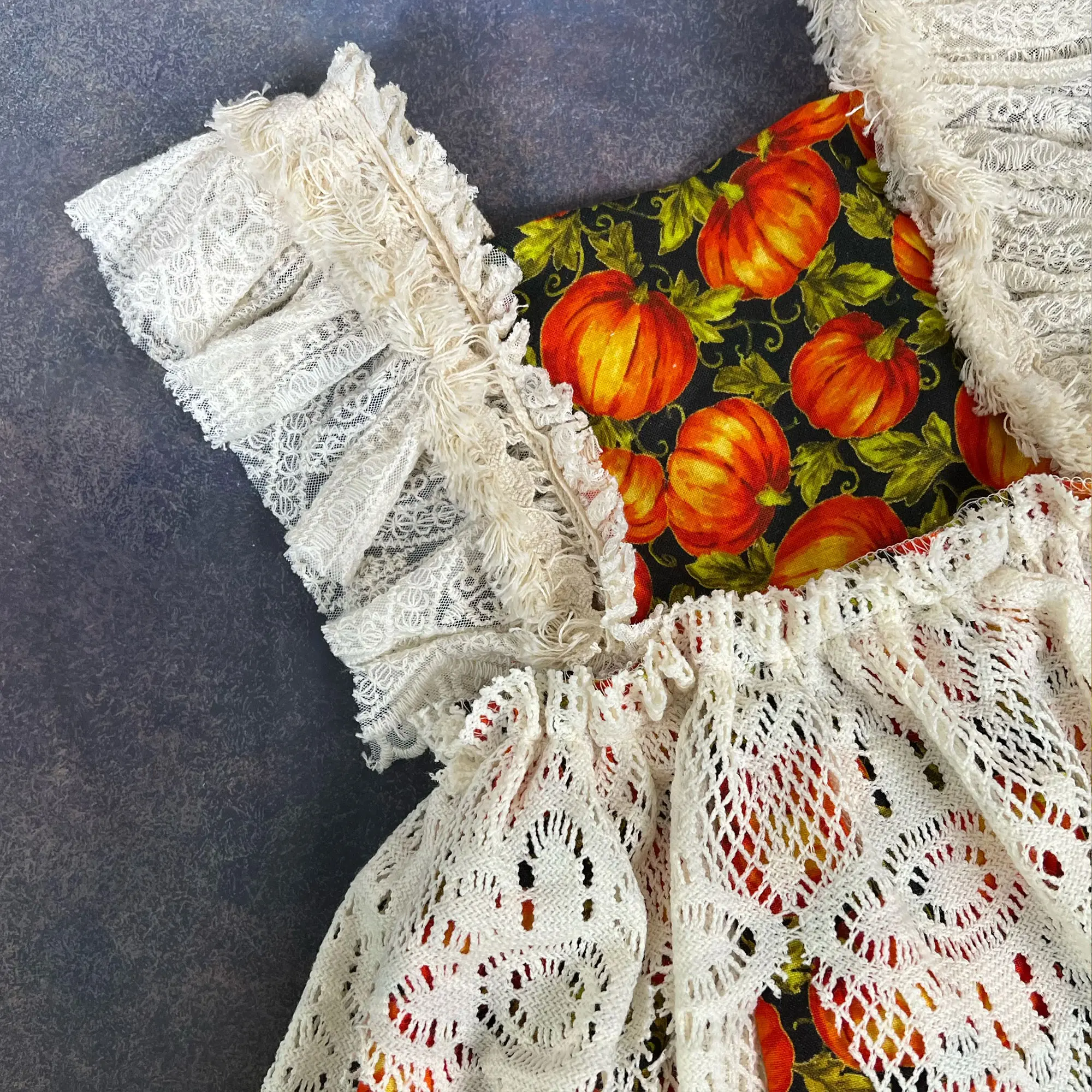 1-6 Years Old Sleeveless Lace-Trimmed Dresses Costume for Baby Kids Halloween Birthday Party Lovely Pumpkin Dress Photography