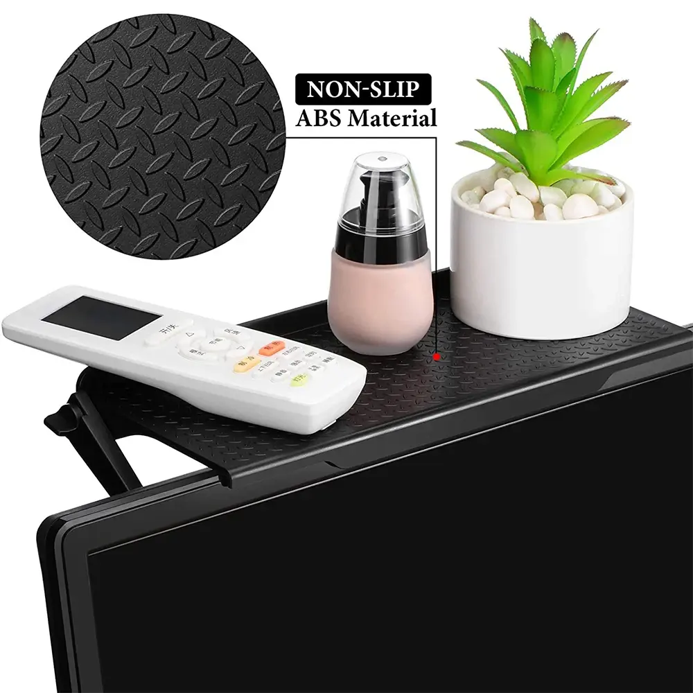 Adjustable TV Screen Top Shelf Computer Monitor Desktop Screen Top Storage Rack TV Media Box, Router Shelf Rack Home Organizer