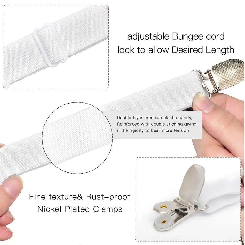 Adjustable Crisscross Bed Fitted Sheet Straps Suspenders Grippers Home Textiles Organize Gadgets Fastener Mattress Cover Clips