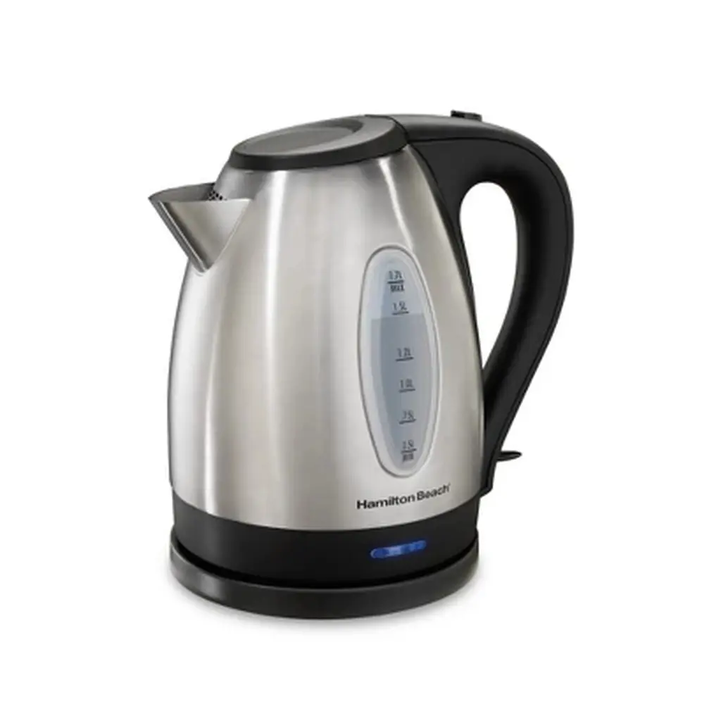 1500W Stainless Steel Electric Kettle 1.7L Fast Boiling BPA-Free Water Level Indicator Cordless Design Automatic Shutoff Safety
