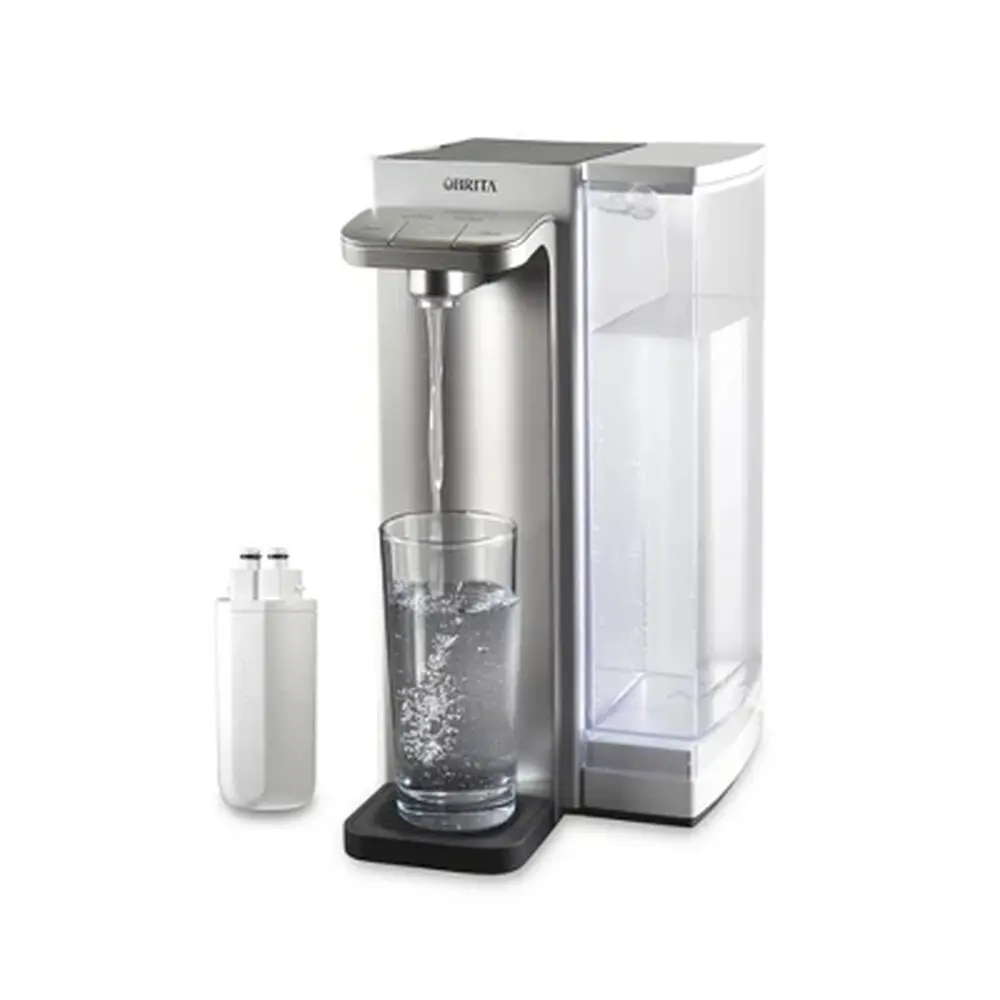 Powerful Instant Countertop Water Filtration Dispenser 12 Cup Capacity Easy Setup Push Button Operation Removable Reservoir