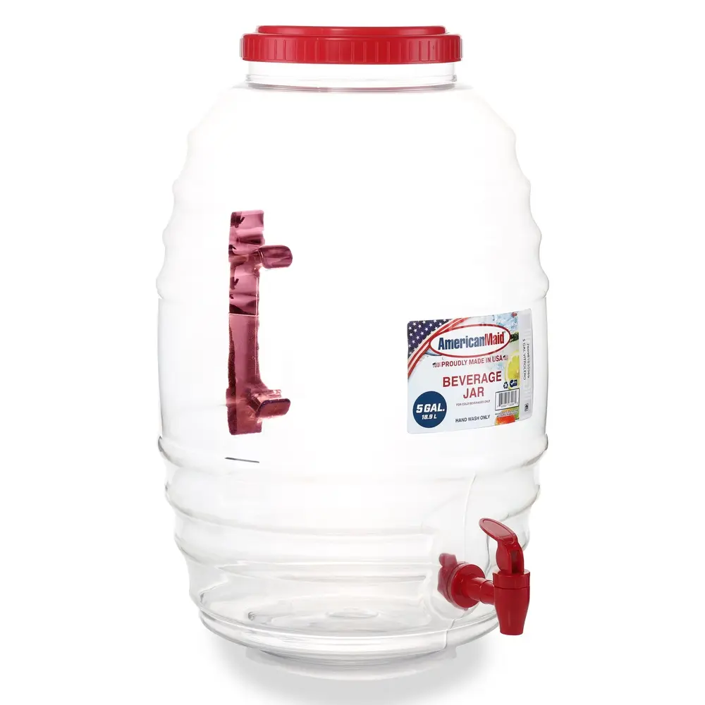 2 Pack 5 Gallon Beverage Dispenser with Removable Spout Leak Proof Lightweight Durable Handle Ideal Outdoor Events Parties