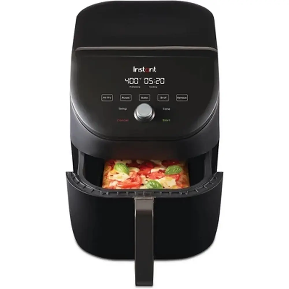 Vortex 6qt 5-in-1 Air Fryer Slim Design EvenCrisp Technology Dishwasher-Safe 1700W Quiet Operation Family Cooking