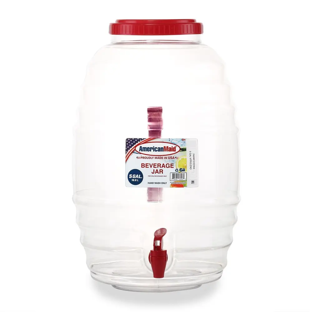 2 Pack 5 Gallon Beverage Dispenser with Removable Spout Leak Proof Lightweight Durable Handle Ideal Outdoor Events Parties