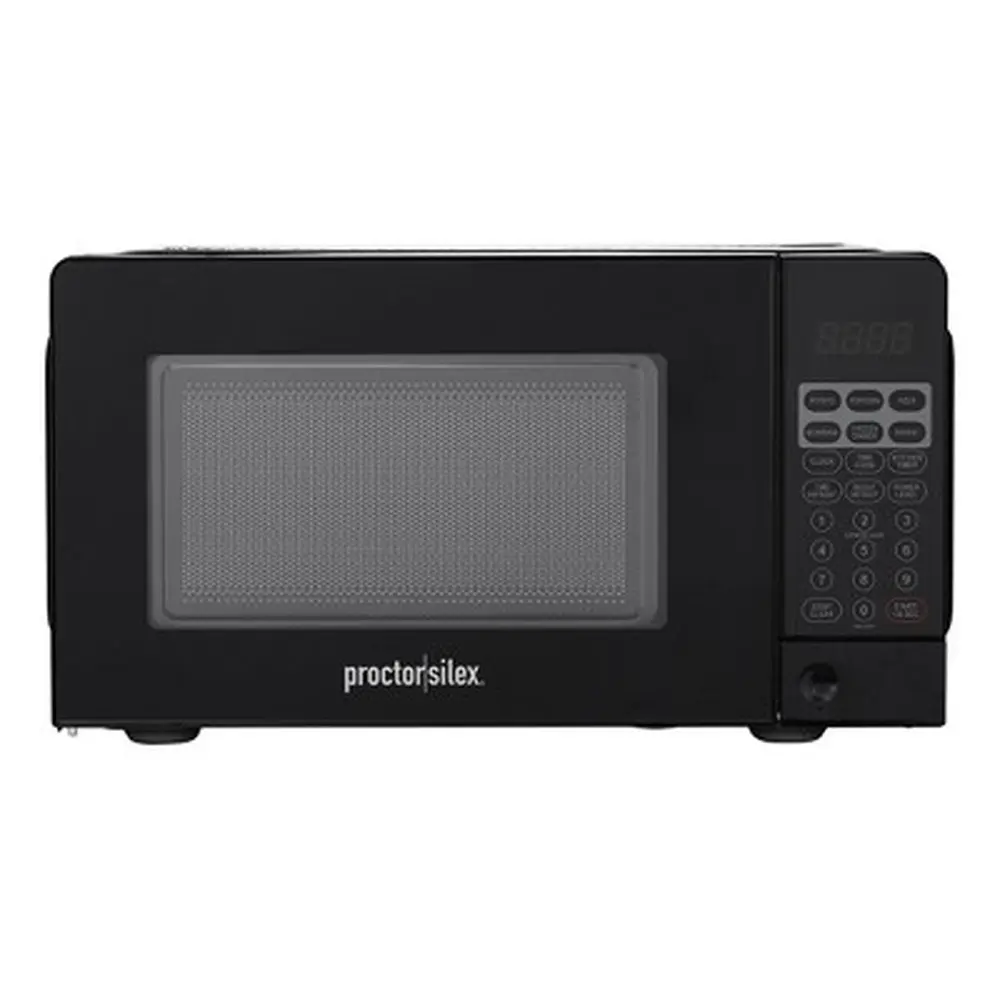 700W Countertop Microwave Oven 0.6cu ft Compact Kitchen Appliance with Green LED Display 10 Power Levels 6 Quick Cook Menus