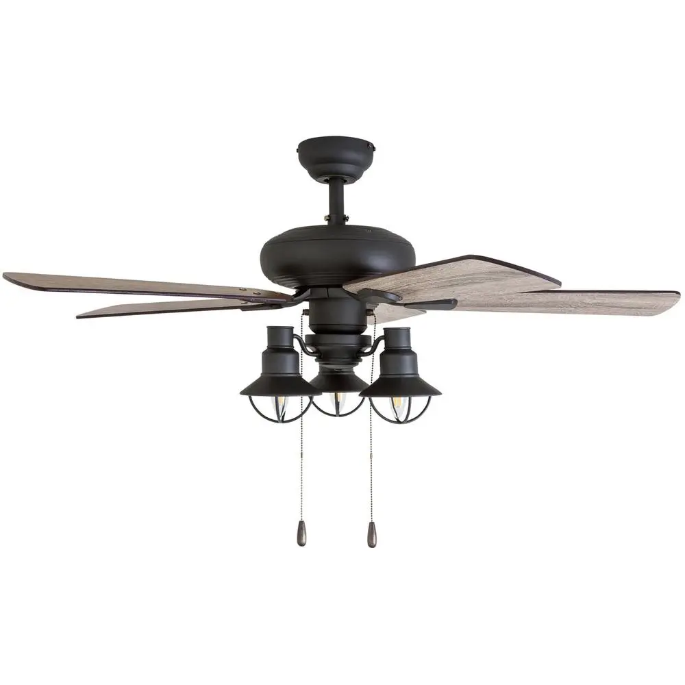 42 Inch Ceiling Fan with Remote Control Reversible Motor 5 Blades Light Kit Indoor High Airflow Quiet Performance