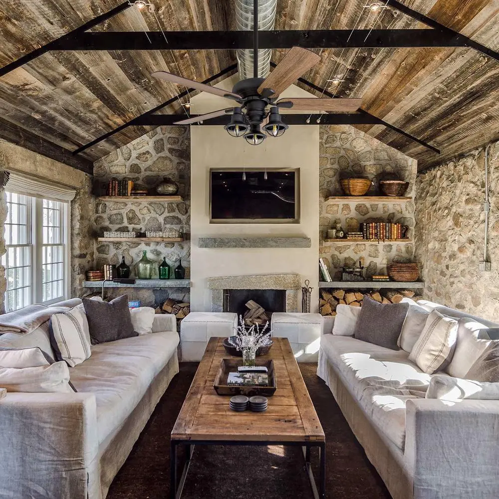 42 Inch Ceiling Fan with Remote Control Reversible Motor 5 Blades Light Kit Indoor High Airflow Quiet Performance
