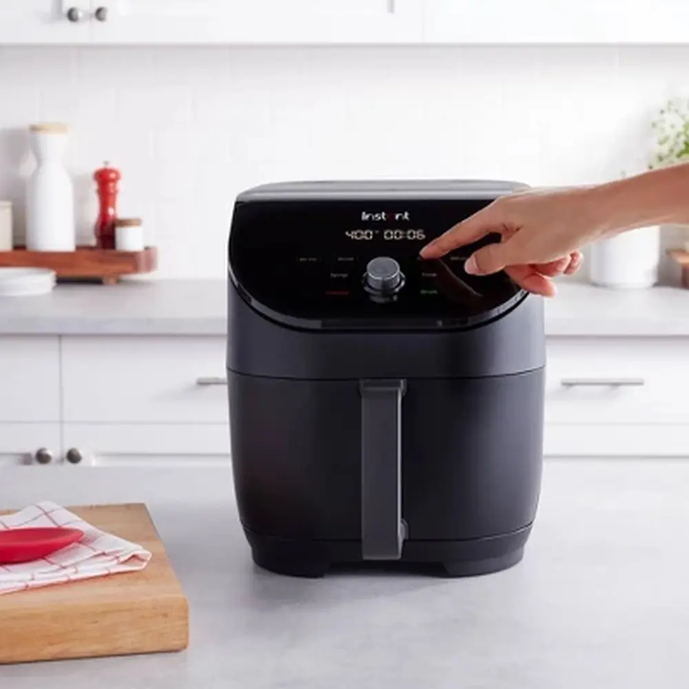 Vortex 6qt 5-in-1 Air Fryer Slim Design EvenCrisp Technology Dishwasher-Safe 1700W Quiet Operation Family Cooking