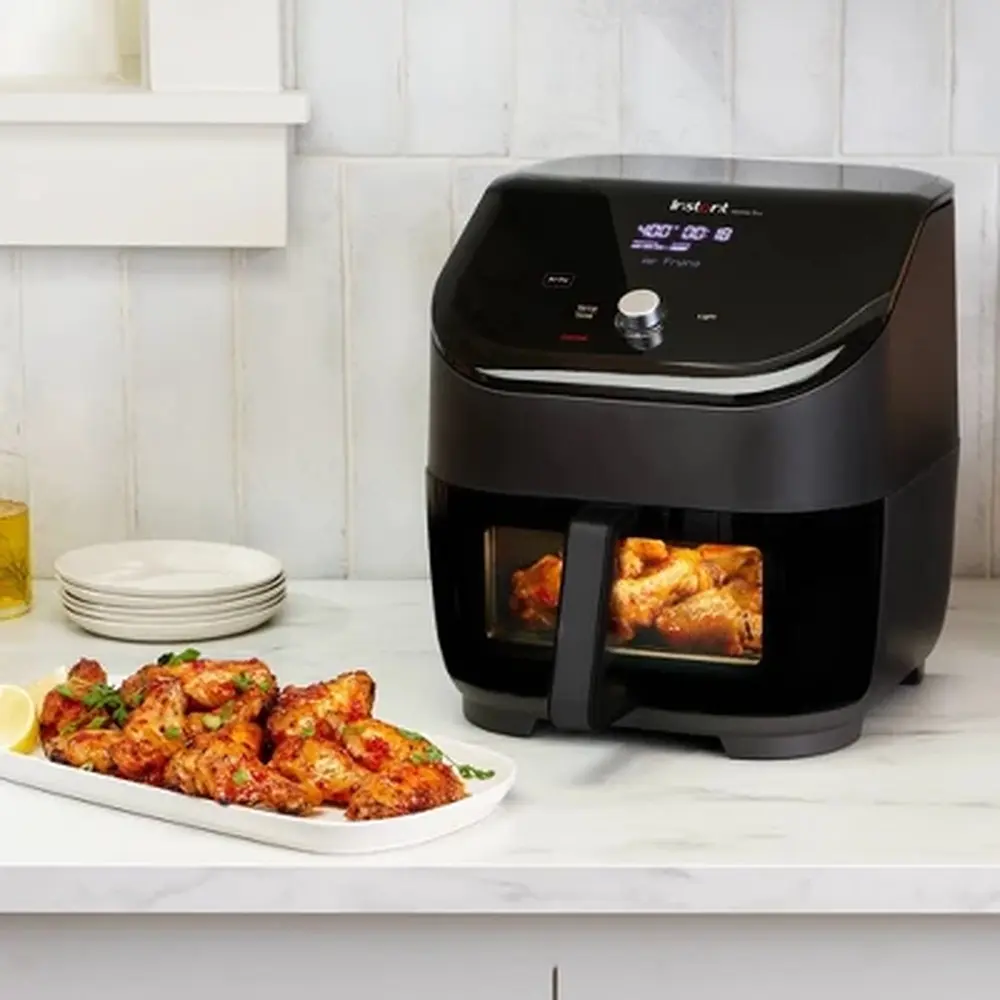 Vortex Plus 6qt Air Fryer EvenCrisp Technology 1800W Family-Sized 6 Cooking Functions Touchscreen Dishwasher Safe Quick Cleanup
