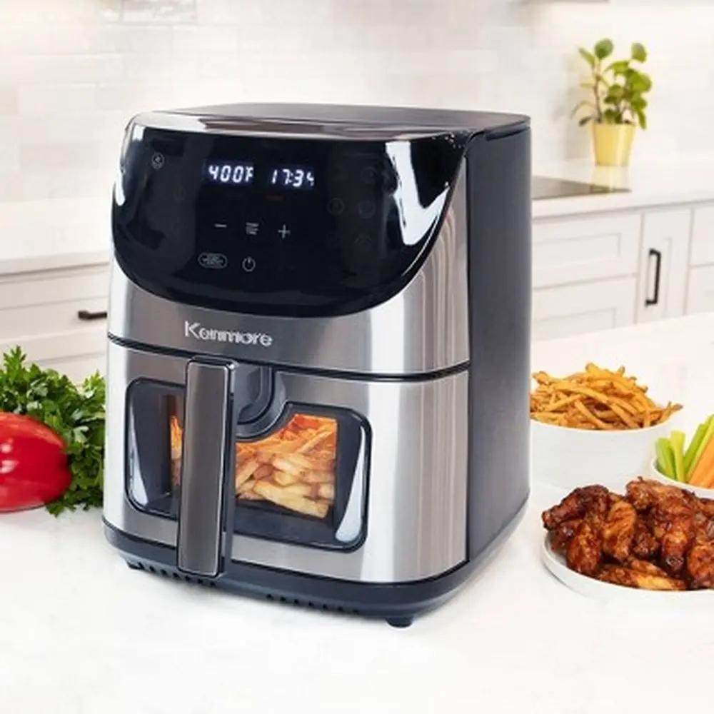 8qt Digital Air Fryer 1700W with 12 Cooking Presets Non-Stick Dishwasher-Safe Accessories Rapid Hot Air Circulation Healthy