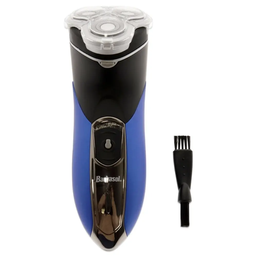 Rechargeable Rotary Shaver with Stainless Steel Blades Pop-Up Trimmer Cleaning Brush Cord 45min Shaving Time Personal Care