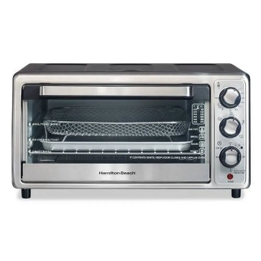 Sure-Crisp Air Fryer Toaster Oven 1400W Multi-Functional Countertop Cooking Dishwasher-Safe Parts Includes Air Fry Basket Bake