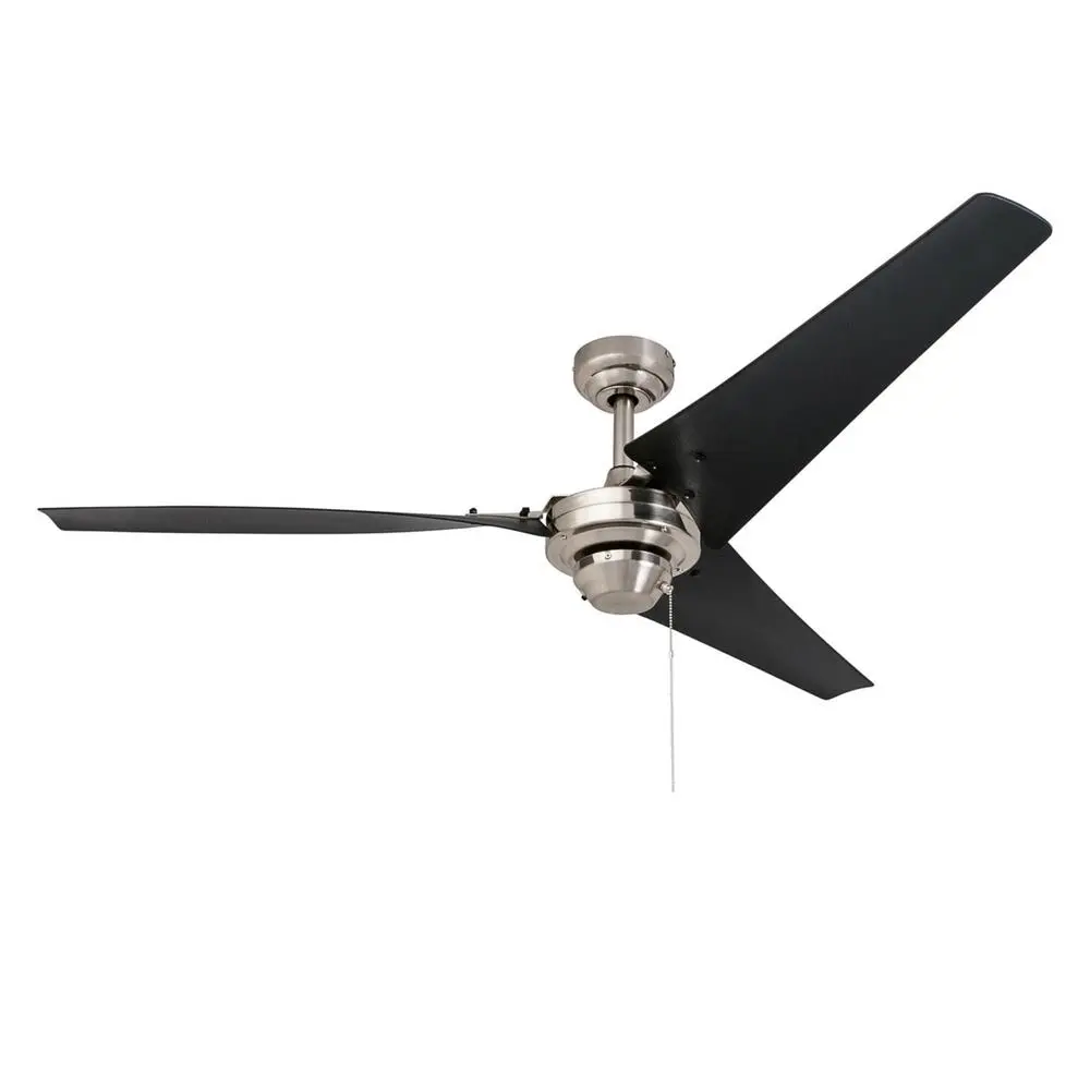56 Inch Industrial Ceiling Fan with 3 Blades Reversible Motor Energy Efficient Quiet Operation Large Rooms Pull Chain Ceiling