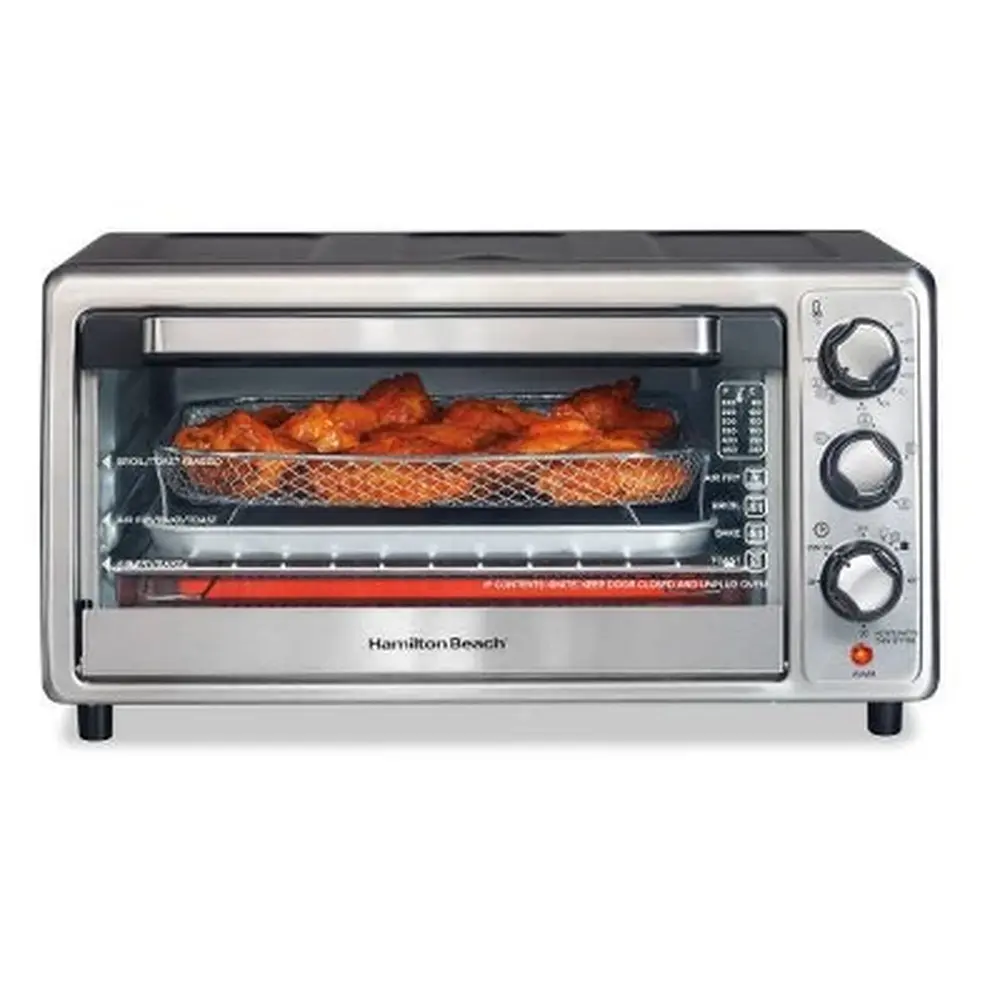 Sure-Crisp Air Fryer Toaster Oven 1400W Multi-Functional Countertop Cooking Dishwasher-Safe Parts Includes Air Fry Basket Bake