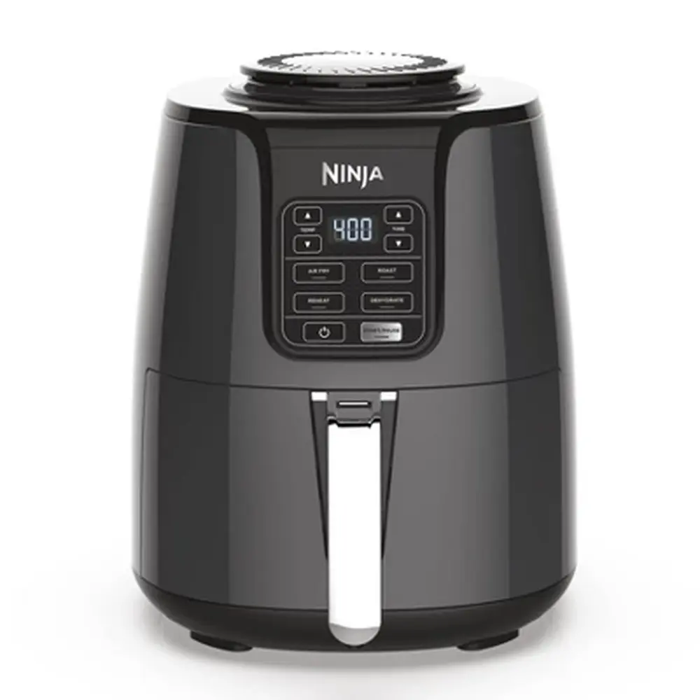 4QT Digital Air Fryer Stainless Steel 1550W Nonstick Basket Dishwasher Safe Temperature Control Timer Versatile Cooking
