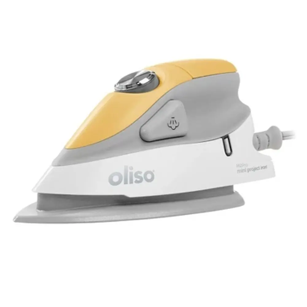 1000W Mini Iron Ergonomic Design Nonstick Ceramic Soleplate Travel Size Fabric Selector Steam Burst Quilting Crafting Sewing