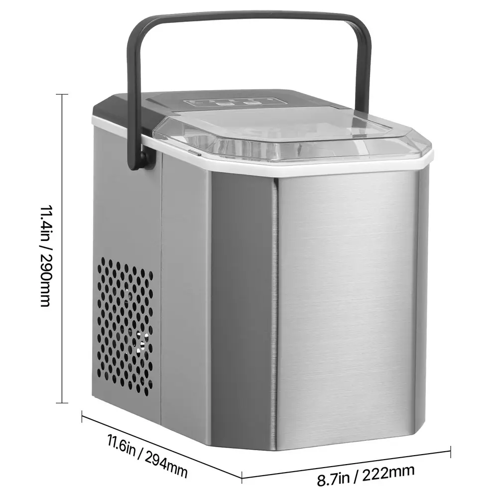 Portable Countertop Ice Maker 26lbs Daily Output Self-Cleaning 9 Bullet Ice Cubes Efficient Low Noise Home Office Party