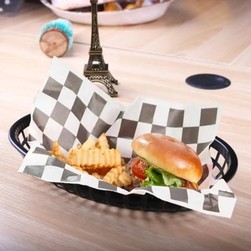 Plastic Platter Oval Food Basket Kitchen Desktop Storage Basket Hot Dog Serving Plate Restaurant Fast Food Tray Photo Prop Decor