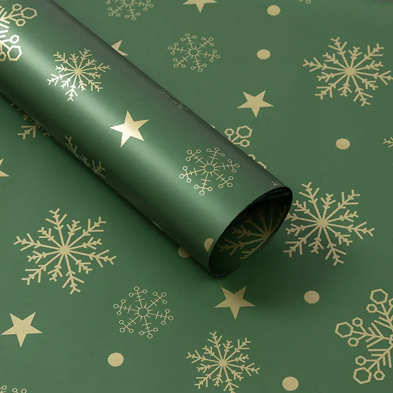 Christmas Gifts Wrapping Paper Retro Cartoon Snowman Elk Snowflake Craft Papers Fashion Yule Family Gathering Decoration Package
