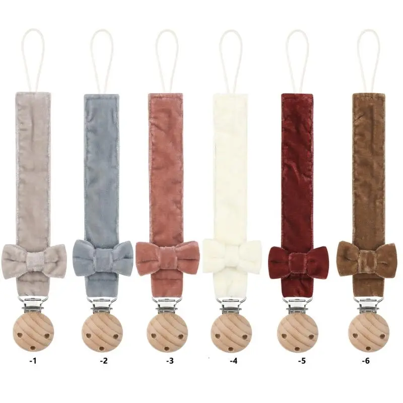 M76C Pacifier Holders Toddlers Newborn Teether Toy Soother Chain Pacifier Strap Clip