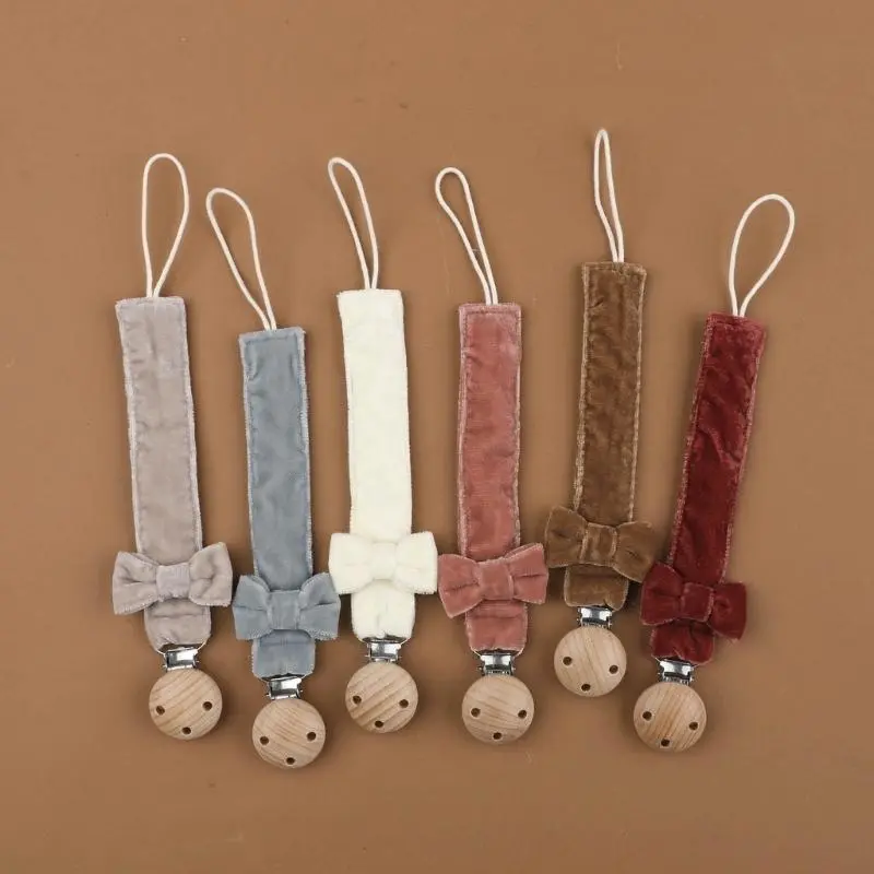 M76C Pacifier Holders Toddlers Newborn Teether Toy Soother Chain Pacifier Strap Clip