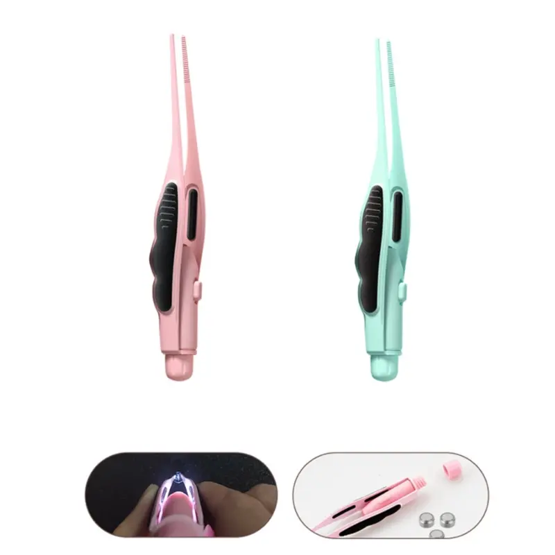 Baby Care LED Ear Wax Removal Tweezers Anti-Skid Ear Pick Tool with Brightness Light Ear Curette Safety Earwax Cleaning Tool