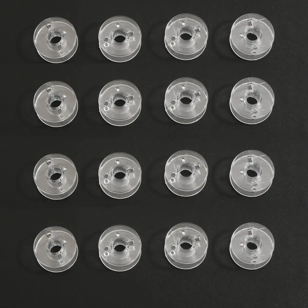 1/5/10Pcs Empty Bobbins Sewing Machine Spools Clear Plastic with Case Storage Box for Brother Janome Singer Elna 5BB5310
