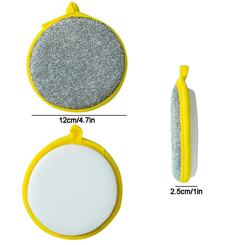 Kitchen Double Sided Scouring Pad Cleaning Nylon Sponge For Washing Dishes Kitchen Scourer Pan Brush Special Soft Kitchen Tool