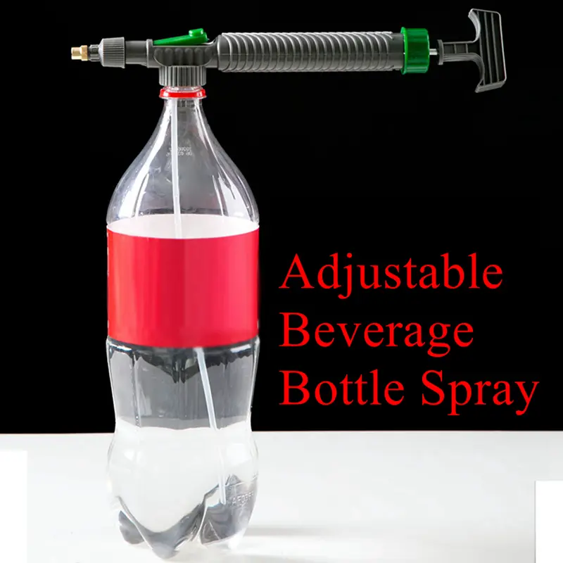 Garden Watering Sprayer Beverage Bottle Watering Can High Pressure Small Manual Pressure Adjustable Spray Head Agriculture Tools